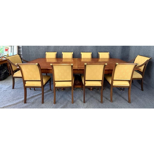This exceptional 11-piece Marzorati dining set combines Italian craftsmanship with timeless elegance, featuring the...