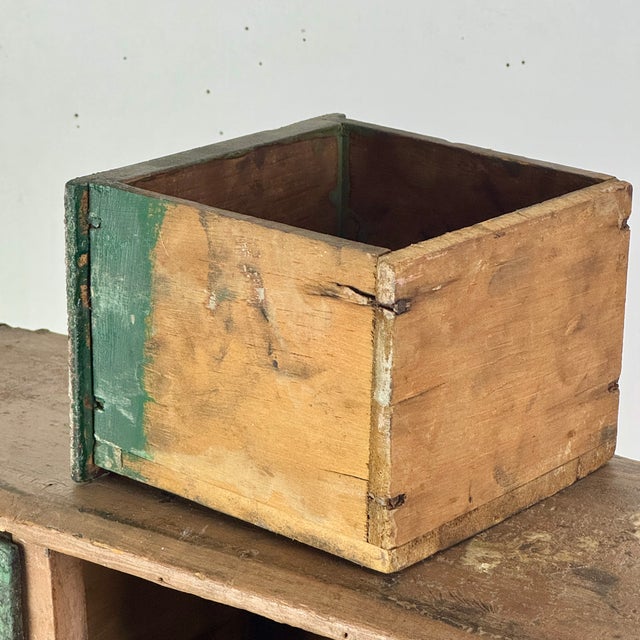 Stupendous Americana Primitive Antique Apothecary Cabinet/Chest With Distressed Multi Color Paint For Sale - Image 16 of 18