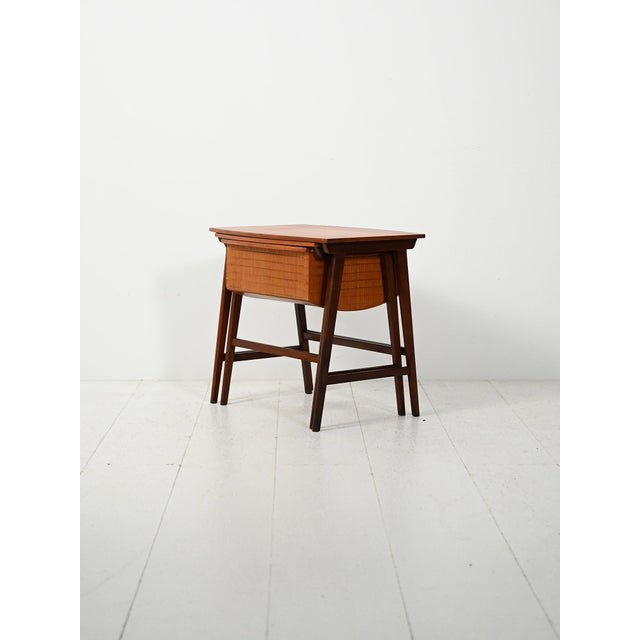 Scandinavian Nesting Coffee Tables with Wool Storage, 1960s, Set of 2 For Sale - Image 6 of 14