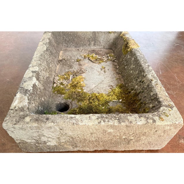 Stone Large English Rectangular Garden Stone Sink or Trough For Sale - Image 7 of 9