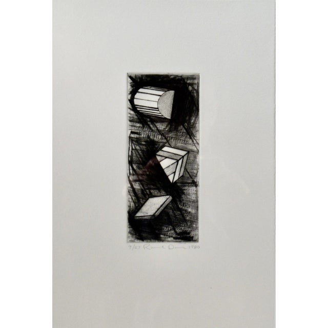 This artwork titled "Drypoint Lambda I" 1980 is an original etching by noted American artist Ronald Davis, b.1937. It is...