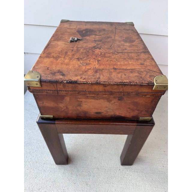 Wood Early 20th Century John Rigby & Co Leather Cartridge Magazine on a Stand For Sale - Image 7 of 9
