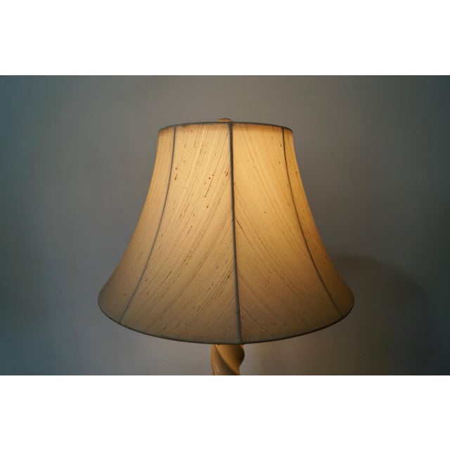 1970’s Hollywood Regency Barley Twist Metal Floor Lamp For Sale - Image 12 of 12