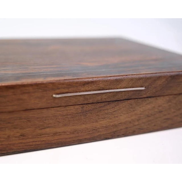 Provinsbanken Storage Box in Rosewood with Silver Inlay, 1960s For Sale - Image 4 of 13