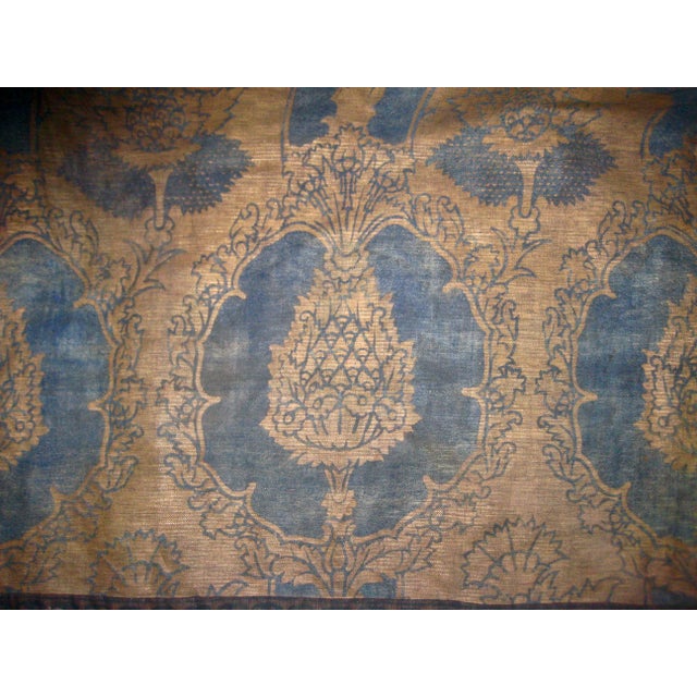 Mariano Fortuny Antique Fortuny Pair of Curtains and a Valence Pair Number Two For Sale - Image 4 of 17