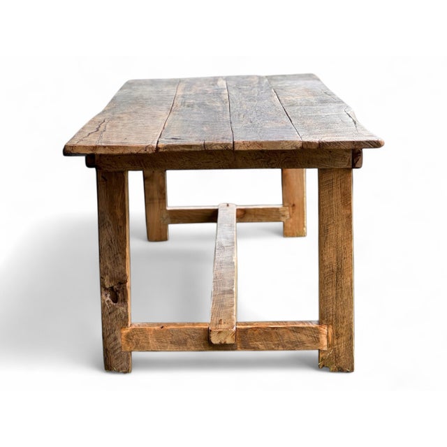 French Farmhouse Dining Table – Reclaimed Wood - 126" For Sale - Image 4 of 9