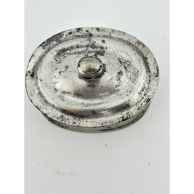 French Vintage Pewter Trinket Box For Sale - Image 3 of 6