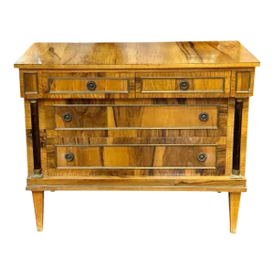 Mid-Century Italian Empire Style Walnut Chest