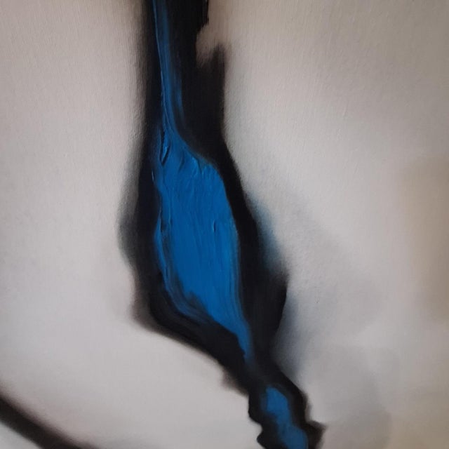 Painting may be sent rolled with the stretcher. The work is sold unframed. Photos present a visualization of a framing....
