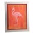 Flamingo Minimalist Pop Art Americana Bird Apricot Crimson Orange Original Oil Painting by Cleo Plowden For Sale