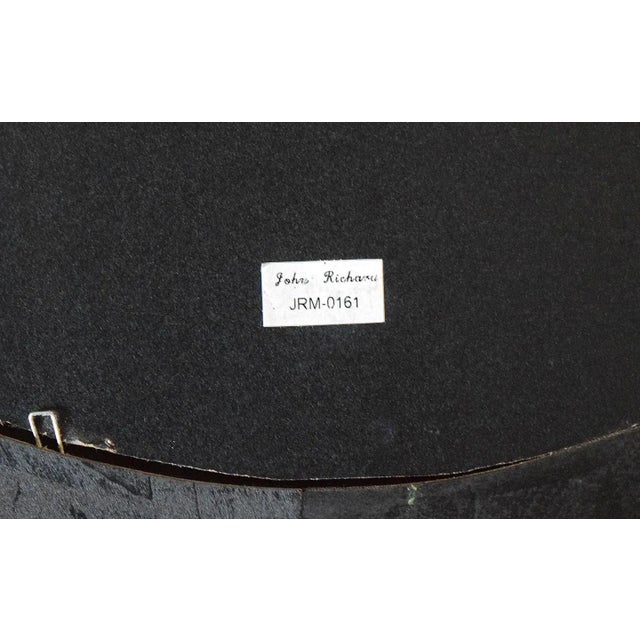 John Richard Oval Contemporary Mirror Black and Gold For Sale - Image 10 of 11