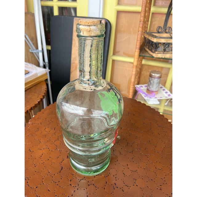 Late 20th Century Hand Painted Blown Glass Zinfadel Wine Decanter/ Dispenser For Sale - Image 5 of 7