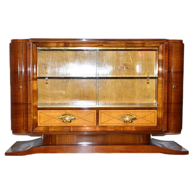 Art Deco Sideboard with Recessed Handles For Sale