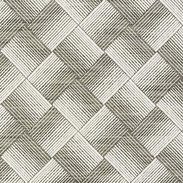 Sample - Schumacher Ashberg Fabric in Charcoal For Sale