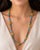 Contemporary Late 20th Century 14K Yellow Gold Turquoise Carnelian Peridot Garnet Beaded Strand Necklace For Sale - Image 3 of 3