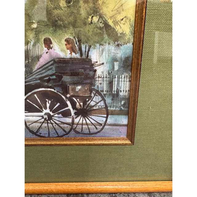 Late 20th Century Late 20th Century Al Stine French Huguenot Church Watercolor, Framed For Sale - Image 5 of 12