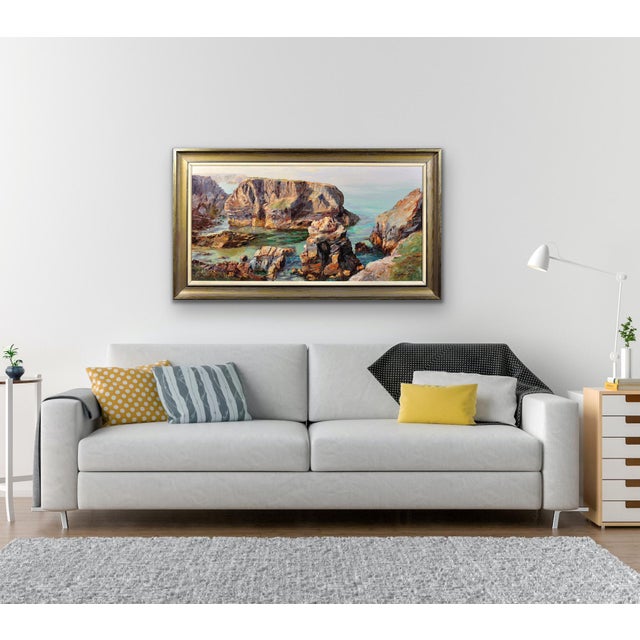 Nancy Bailey, Low Tide on the Minnows, Cornwall, 1972, Impasto Oil Painting, Framed For Sale - Image 10 of 17