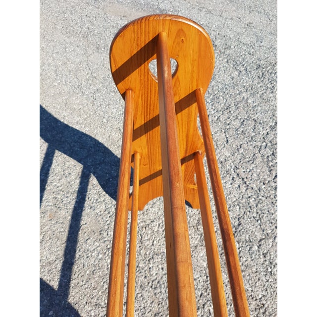 Vintage Solid Pine Quilt or Blanket Rack For Sale - Image 9 of 10