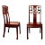 1970s Pair of Chinese Rosewood Carved 'Magpie on Plum' Side Chairs For Sale