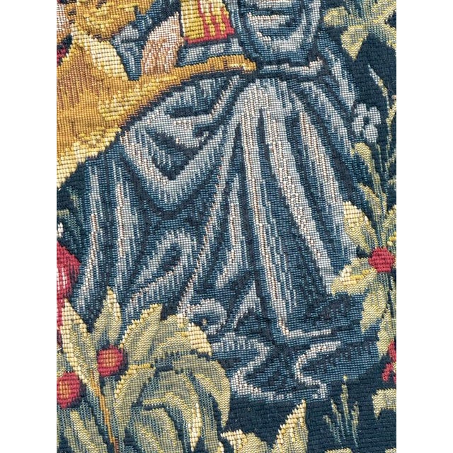 Vintage French Jacquard Tapestry with Noble Amazone Motif in the style of Aubusson, 1970s For Sale - Image 14 of 18
