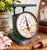 An authentic early 20th-century Triner “Perfection” Family Kitchen Scale featuring its beautifully aged original aqua...