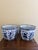 Chinoiserie Chinoiserie Large Blue and White Porcelain Planters, Pair For Sale - Image 3 of 6