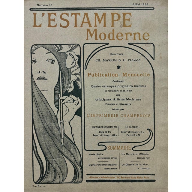 Henri Martin, Dante Meets Beatrix, 1898, Paper For Sale - Image 7 of 8