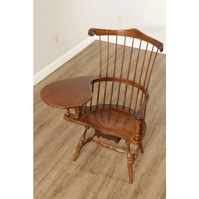 High Quality American Made Vintage Solid Wood School Desk Chair with Writing Surface and Single Dovetailed Drawer