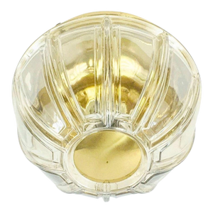 Mid-Century Glass & Brass Ceiling Light/Flush Mount From Limburg, Germany, 1960s