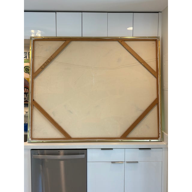 Oversized Lee Reynolds Abstract Beach Umbrellas Oil Painting on Canvas With Impasto For Sale - Image 15 of 15