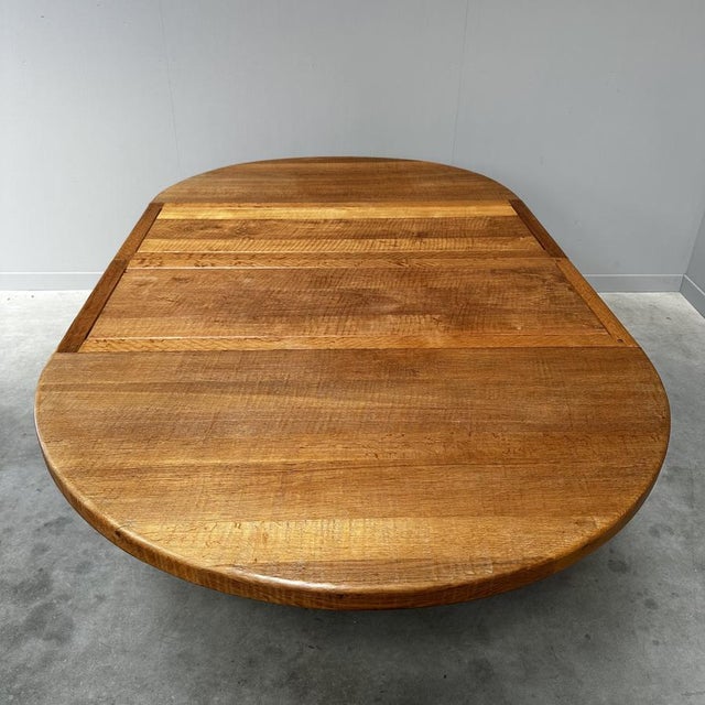 Wood Vintage Extendable Dining Table in Oak from De Puydt, Belgium, 1970s For Sale - Image 7 of 12