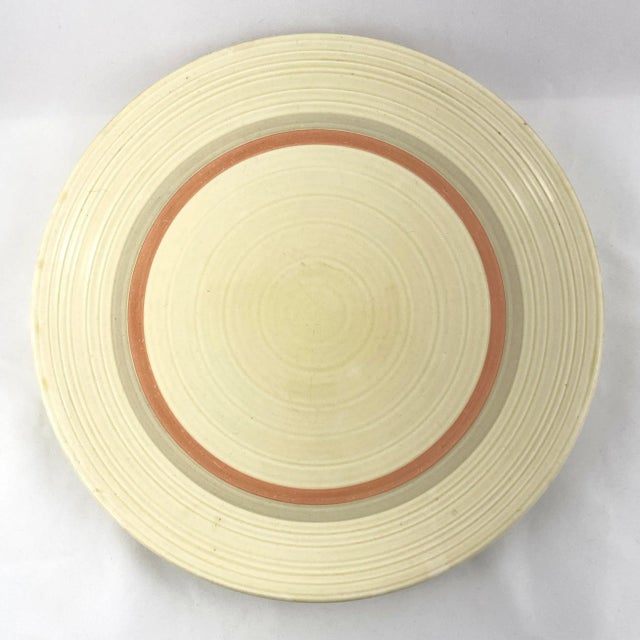 Mid 20th Century Mid 20th Century English Serving Platter – Cream With Light Gray & Peach by Crown Ducal For Sale - Image 5 of 5