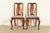 An outstanding pair of Queen Anne or Georgian style side chairs or dining chairs By Henkel Harris USA, Circa 1970s Solid...