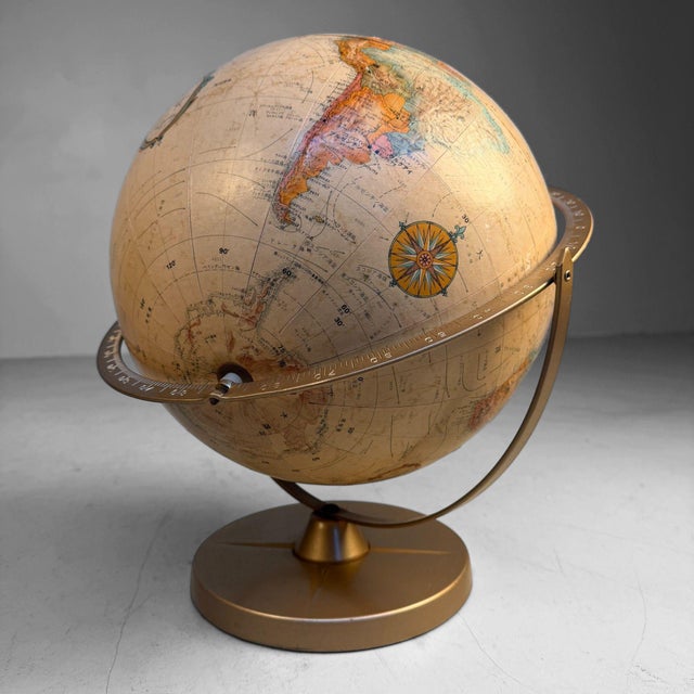 Vintage Japanese World Classic Relief Globe from Replogle, 1980s For Sale - Image 16 of 18