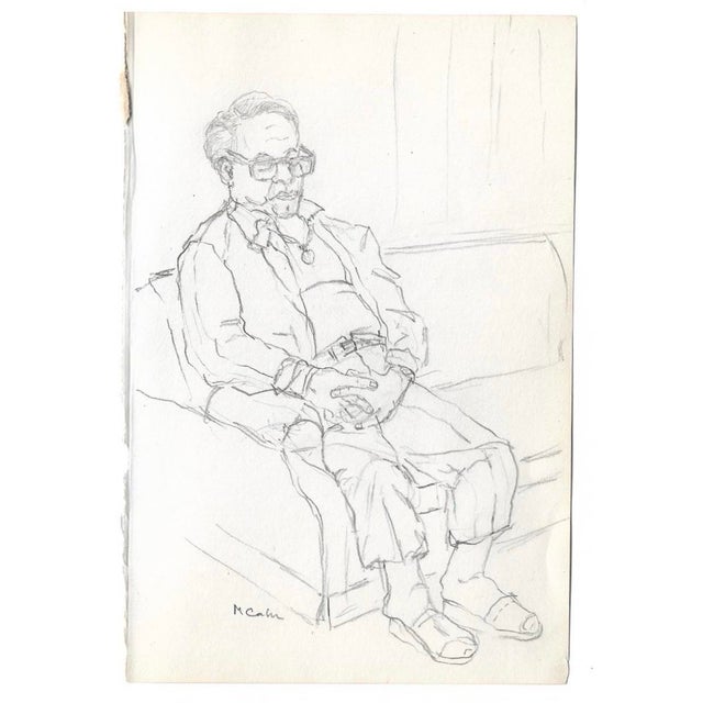 Graphite on paper by New York artist Myriam Cahn (1933-2018). This was in with a number of drawings of Carnegie Hall, so...