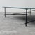 Minimalist Black Glass Coffee Table with Industrial Metal Base For Sale - Image 5 of 11