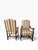 Beige Pair of Pearson Furniture Armchairs – Striped Upholstery & Curved Silhouette For Sale - Image 8 of 15