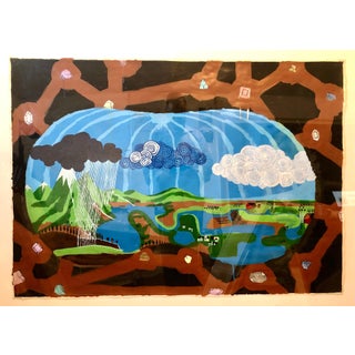 Scoli Acosta, Scoli Acosta Large Contemporary Mixed Media Painting LA Artist External Horizons, 2004 For Sale