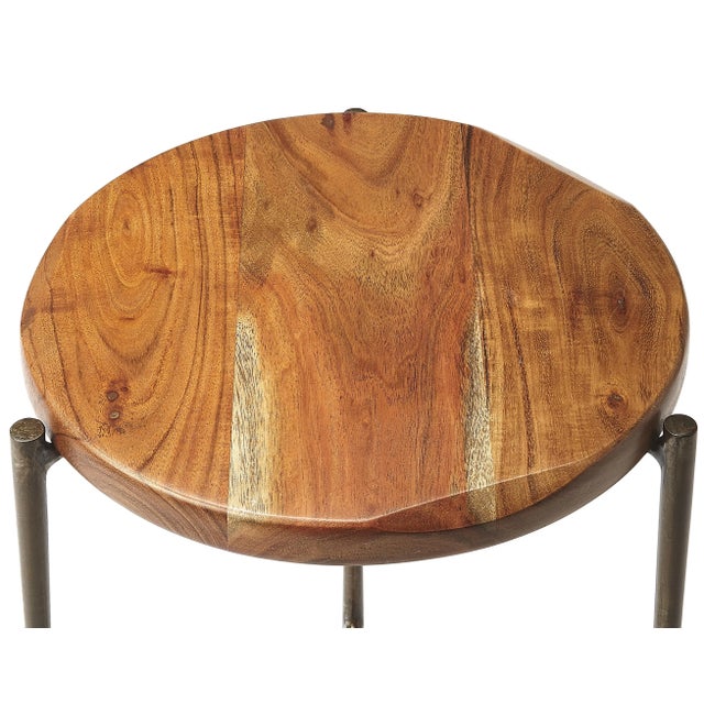 Spritely Home Accent Furniture Brisbane Live Edge Accent Table, Multi-Color For Sale - Image 4 of 6