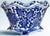 Blue & White Chinoiserie Scalloped Edge Cache Pot For Sale - Image 12 of 16