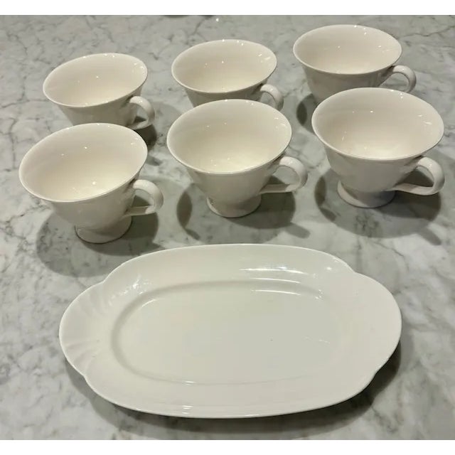 Traditional Late 20th Century Villeroy & Boch Tea Cup Set of 6 With Plate For Sale - Image 3 of 6