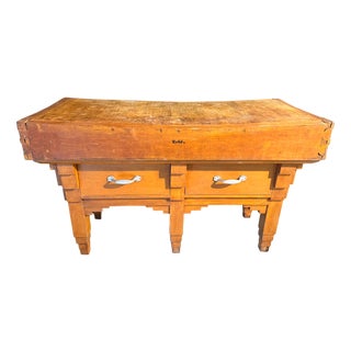 Vintage French Butcher's Block, 1925 For Sale