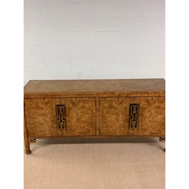 Beautiful Honey Toned Patina on this Mastercraft Credenza. Rare to see these lighter tones on Mastercraft pieces. Shows...