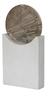 Luigi Veronesi, Sculpture, 1972, Silver on Marble