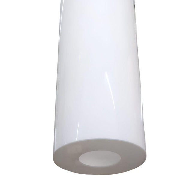 1958 Mid-Century Modern Cylinder Acrylic & Steel Pendant, 2 Available For Sale - Image 4 of 4