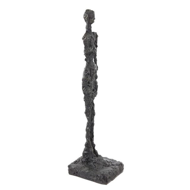 Modern Dark Patinated Standing Woman Sculpture, Bronze For Sale - Image 8 of 10