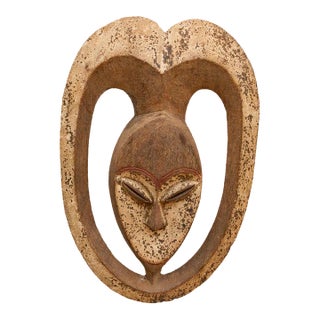Vintage African Kwele Village Mask For Sale