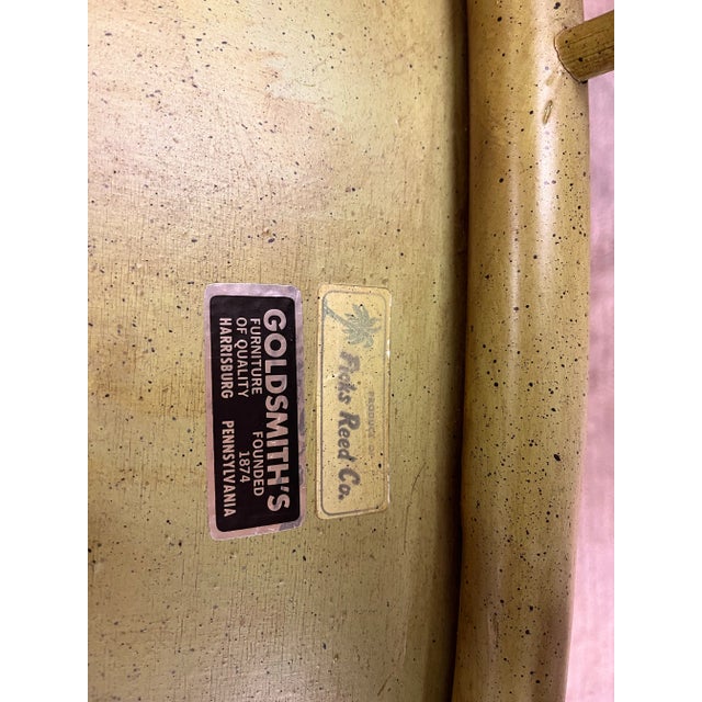 Wood Ficks Reed Cane 7-Piece Patio Set - Chairs Only For Sale - Image 7 of 7