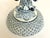 1990s Vintage Mid-Century Modern Bombay Company Blue Reticulated Compote Pedestal Bowl For Sale - Image 5 of 7