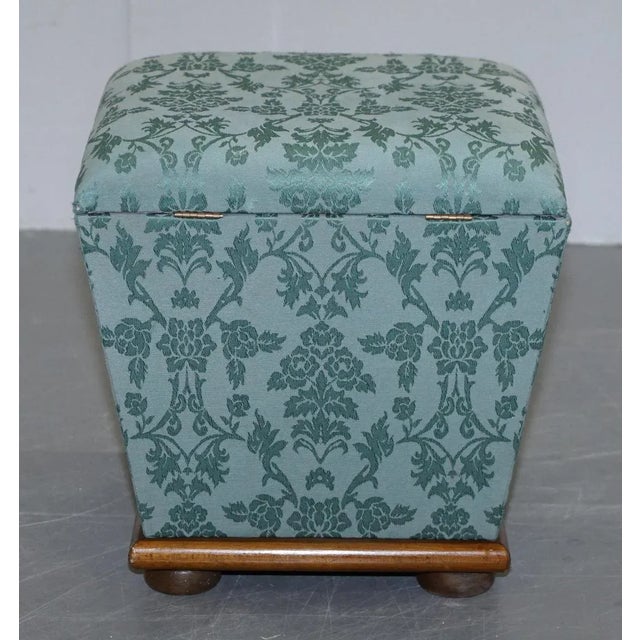 Silk Victorian Style Footstool For Sale - Image 9 of 15